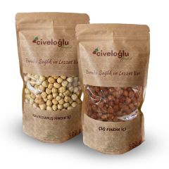 Çiğ Fındık İçi 500 gr - Kilitli Doypack Ambalaj