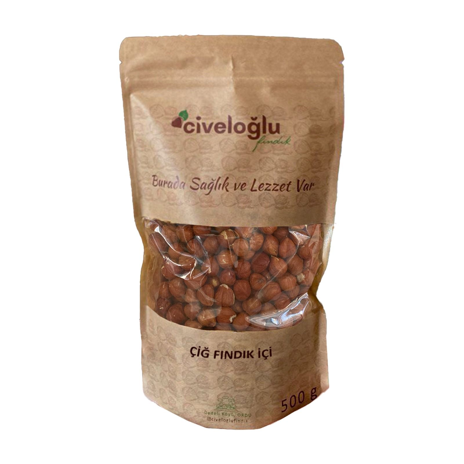 Çiğ Fındık İçi 500 gr - Kilitli Doypack Ambalaj