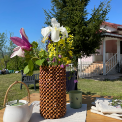 Ahşap Boncuk Vazo-el işçiliği