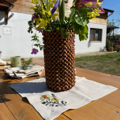 Ahşap Boncuk Vazo-el işçiliği