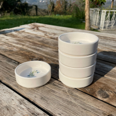 Çiçek Desenli Porselen Kase