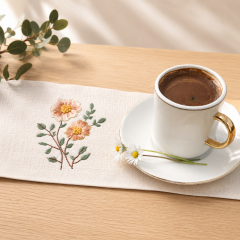 Kahverengi Bahar Nakış Peçete